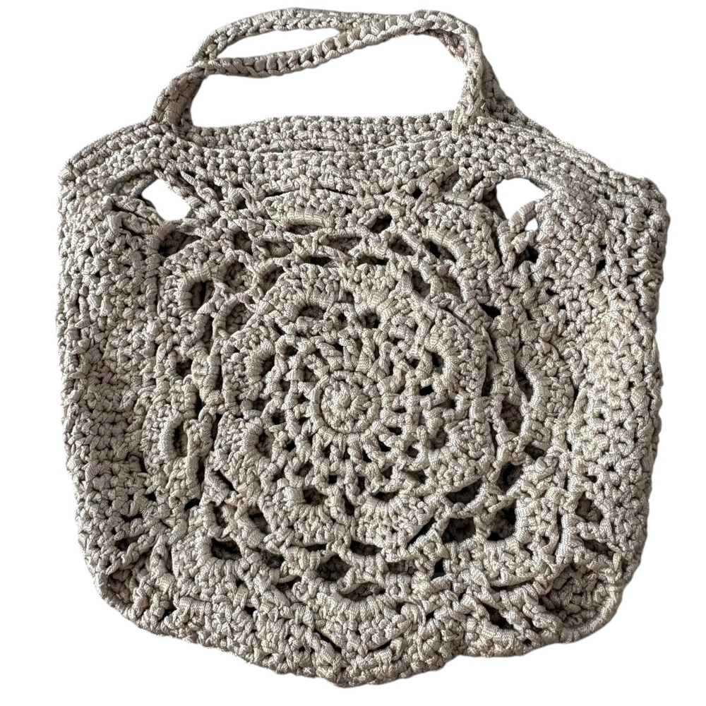 Crochet Mandala Floral Mini Tote Astrid Bag Boho Summer Beach Cottage